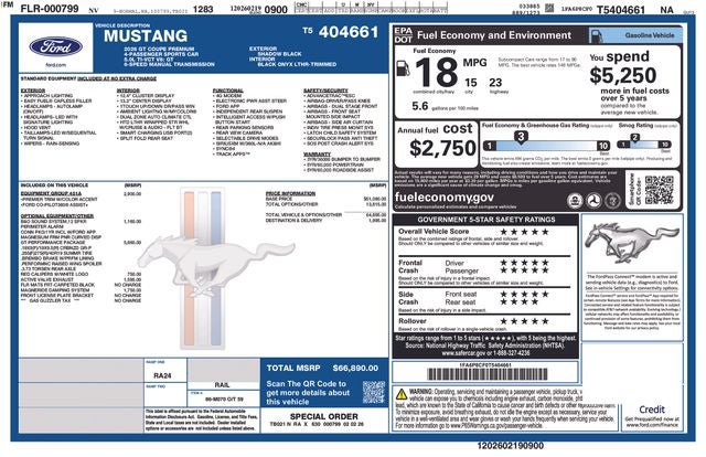 2026 Ford Mustang GT Premium Shelby Super Snake