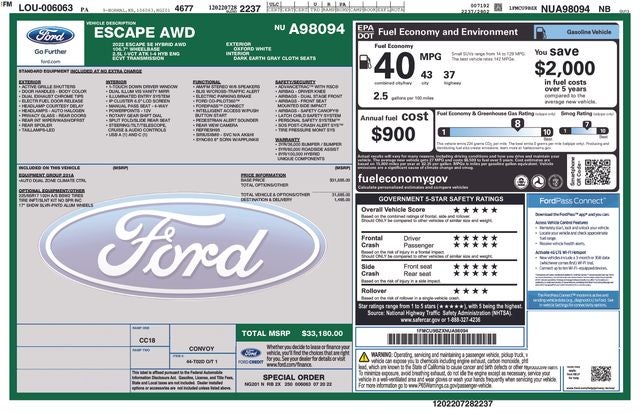 2022 Ford Escape Hybrid SE