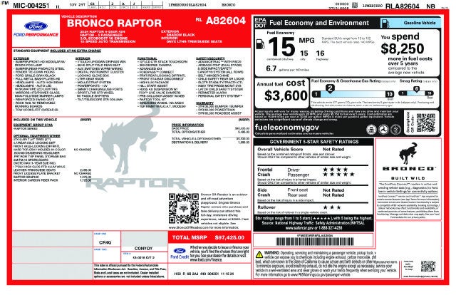 2024 Ford Bronco Raptor 374A