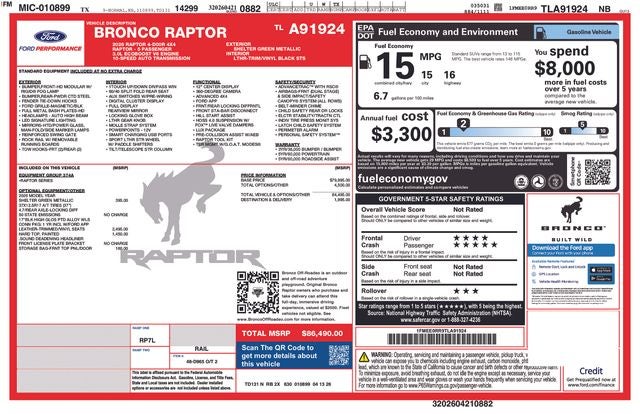 2026 Ford Bronco Raptor Hennessey Velociraptor