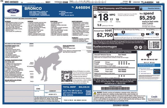 2026 Ford Bronco Badlands