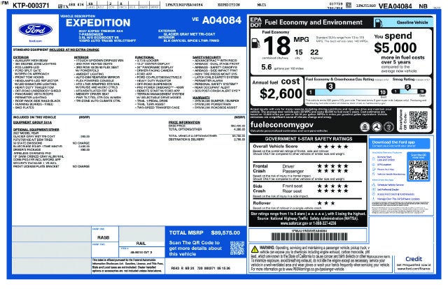 2027 Ford Expedition Tremor