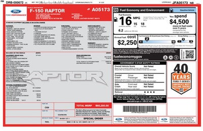 2018 Ford F-150 Raptor 802A