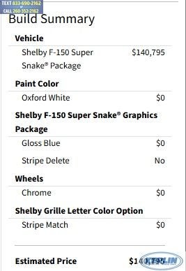 2026 Ford F-150 Lariat Shelby Super Snake