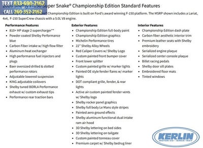 2026 Ford F-150 Lariat Shelby Super Snake Championship Edition
