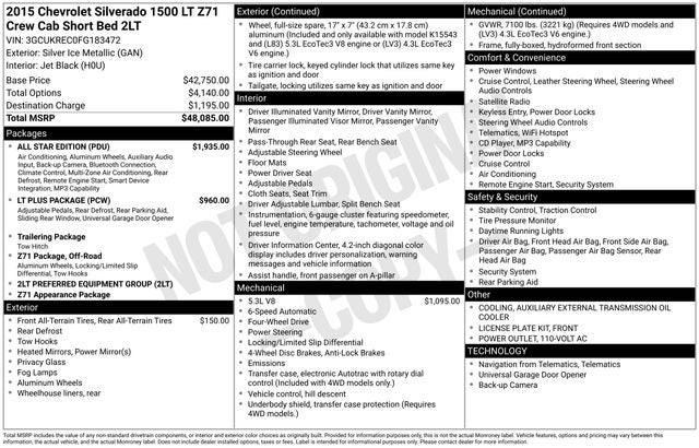 2015 Chevrolet Silverado 1500 LT LT2