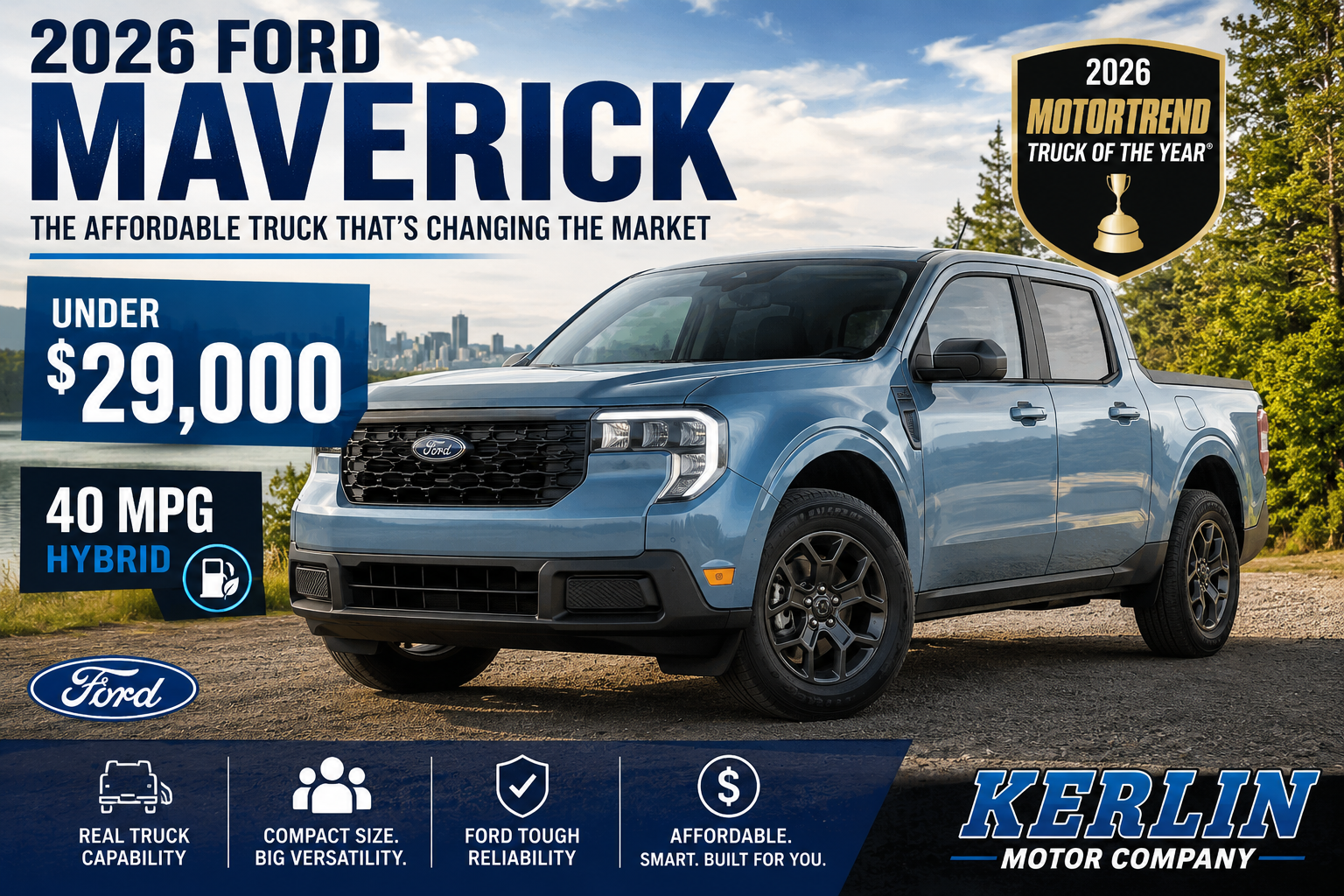 2026 Ford Maverick affordable truck under $30000